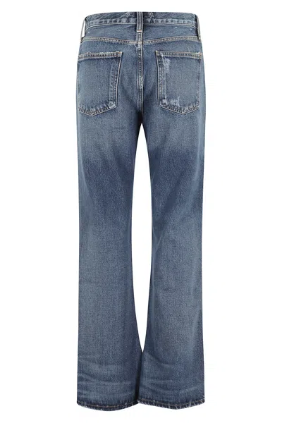 Agolde V-waist Kelly Jeans With Classic Five-pocket Design In Blue