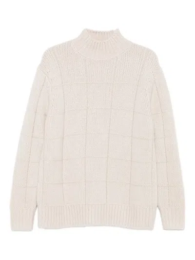 Iris Von Arnim Grid-knit Sweater In Neutral