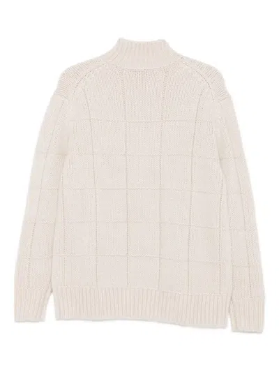 Iris Von Arnim Grid-knit Sweater In Neutral