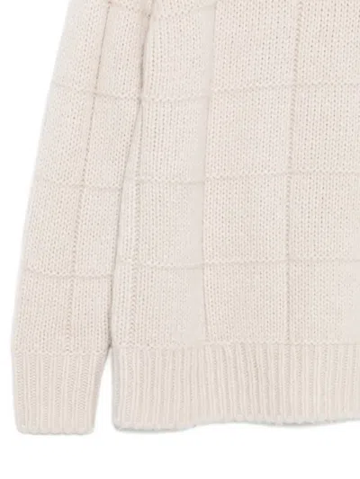 Iris Von Arnim Grid-knit Sweater In Neutral