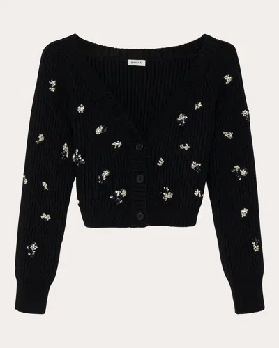 Simkhai Novah Cropped Cardigan In Black