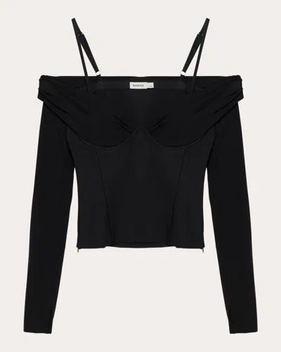 Simkhai Hazel Off-the-shoulder Stretch-jersey Top In Black