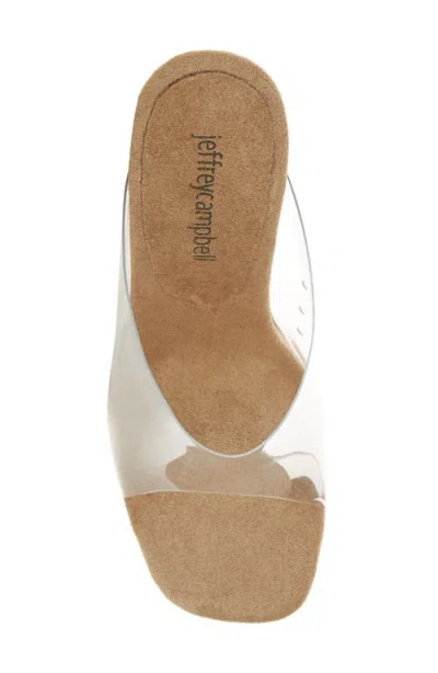 Jeffrey Campbell Acetate Wedge Mule In White