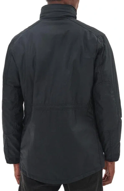 Barbour Winter Sapper Mens Wax Jacket In Black