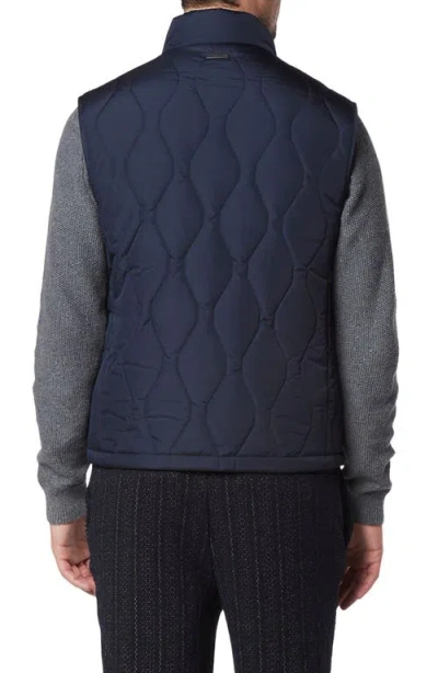 Andrew Marc Hampden Quilted Vest In Blue