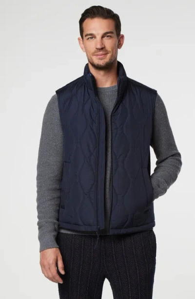 Andrew Marc Hampden Quilted Vest In Blue