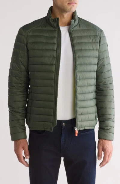 Save The Duck Alexander Quilted Water Resistant Insulated Puffer Jacket In Green