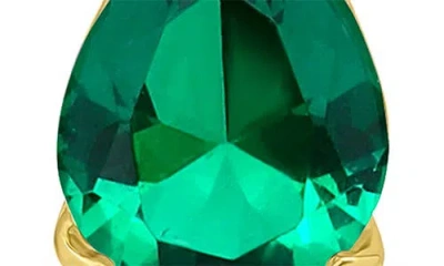 Christian Siriano Pear Cubic Zirconia Cluster Drop Earrings In Brown