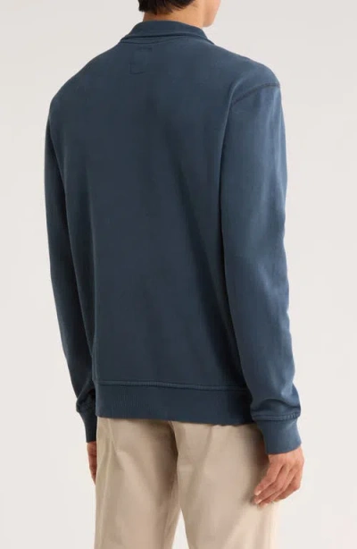Union Bronn French Terry Quarter Zip Sweatshirt In Blue