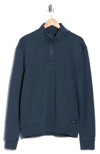 Union Bronn French Terry Quarter Zip Sweatshirt In Blue