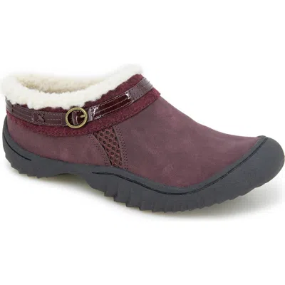 Jbu Ginger Faux Fur Lined Clog In Multi