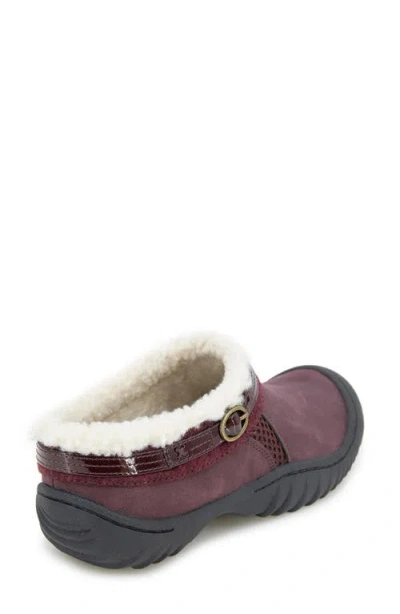 Jbu Ginger Faux Fur Lined Clog In Multi