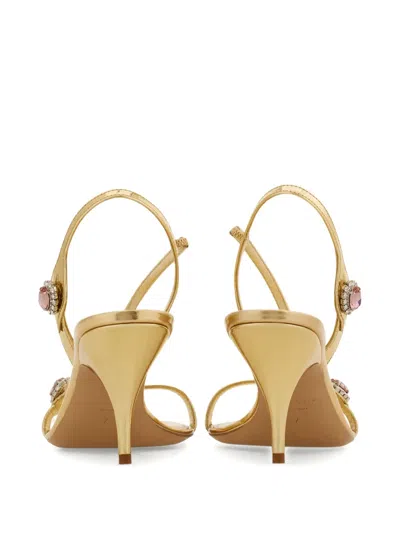 Ferragamo 70mm Crystal-embellished Sandals In Gold
