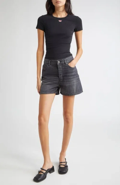 Diesel Black Stretch Cotton T-elle T-shirt In Black