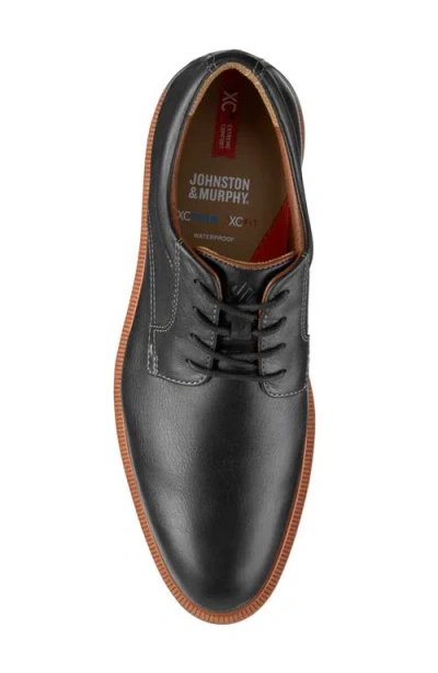 Johnston & Murphy Parker Waterproof Plain Toe Derby In Black