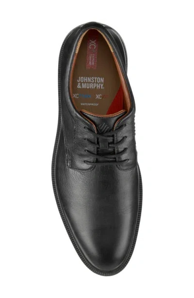 Johnston & Murphy Parker Waterproof Plain Toe Derby In Black