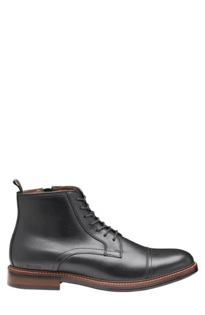 Johnston & Murphy Durham Waterproof Cap Toe Boot In Black