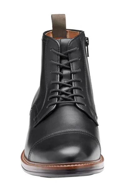 Johnston & Murphy Durham Waterproof Cap Toe Boot In Black