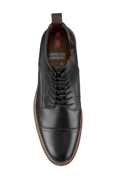 Johnston & Murphy Durham Waterproof Cap Toe Boot In Black