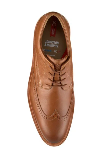 Johnston & Murphy Parker Waterproof Wingtip Derby In Brown