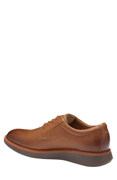 Johnston & Murphy Parker Waterproof Plain Toe Derby In Brown
