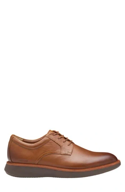 Johnston & Murphy Parker Waterproof Plain Toe Derby In Brown
