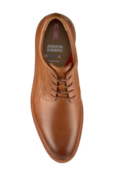 Johnston & Murphy Parker Waterproof Plain Toe Derby In Brown