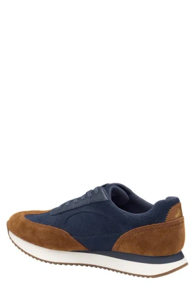 Johnston & Murphy Chase Perforated Sneaker In Blue