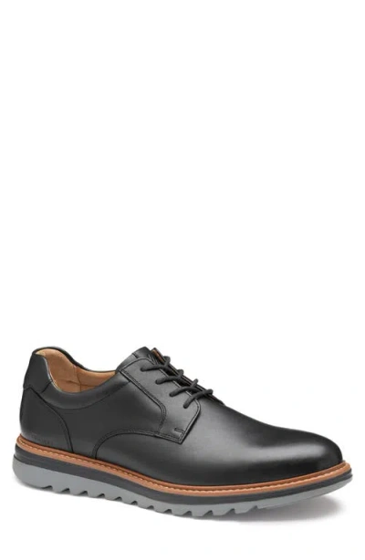 Johnston & Murphy Braxton Plain Toe Derby In Black