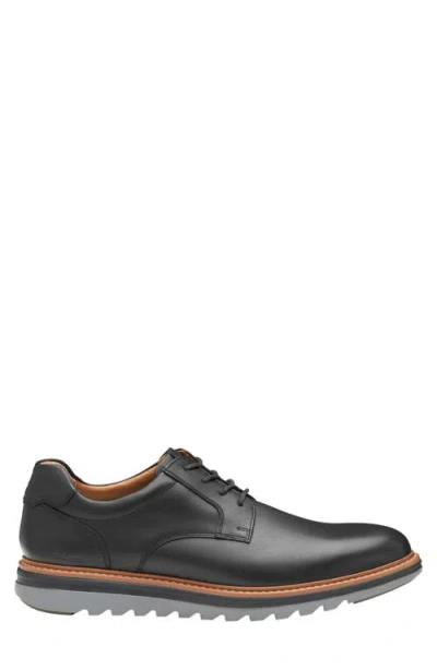 Johnston & Murphy Braxton Plain Toe Derby In Black