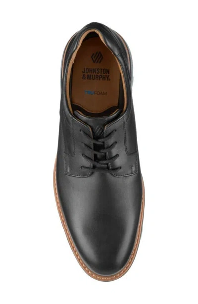 Johnston & Murphy Braxton Plain Toe Derby In Black