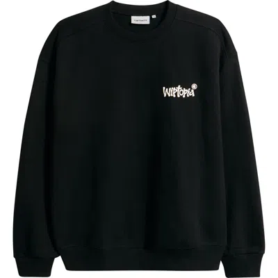 Carhartt Mens Black Wiptopia Relaxed-fit Cotton-blend Sweatshirt In Black