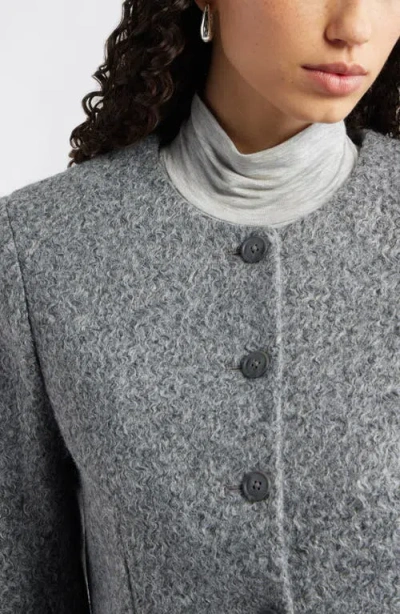 Nordstrom Textured Collarless Jacket In Black