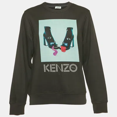 Pre-owned Kenzo X Toilet Paper Black Printed Cotton Blend Sweatshirt S