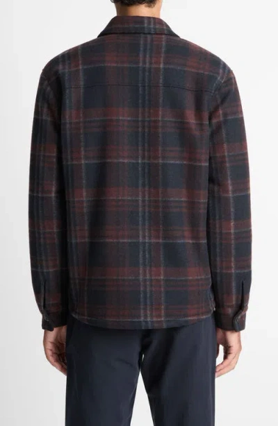 Vince Plaid Shirt Jacket In Multi