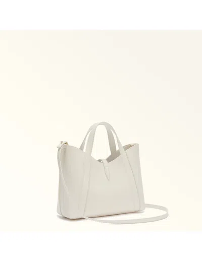 Furla Drop Xl Hobo Leather Bag Color Vanilla In Neutral