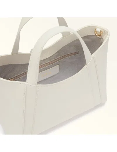 Furla Drop Xl Hobo Leather Bag Color Vanilla In Neutral