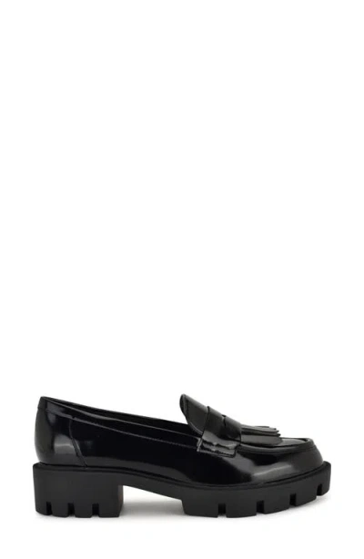 Nine West Women's Missa Lug Sole Penny Loafers In Black