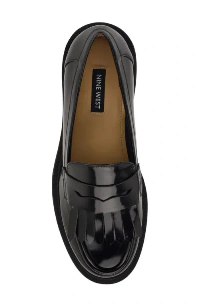 Nine West Women's Missa Lug Sole Penny Loafers In Black