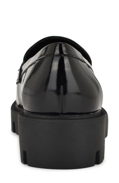 Nine West Women's Missa Lug Sole Penny Loafers In Black