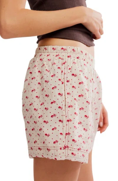 Free People Day To Day Floral Boxer Shorts In Multi