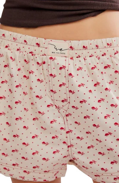 Free People Day To Day Floral Boxer Shorts In Multi