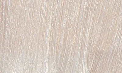 Sl Fashions Knot Front Long Sleeve Metallic Chiffon Cocktail Dress In Neutral