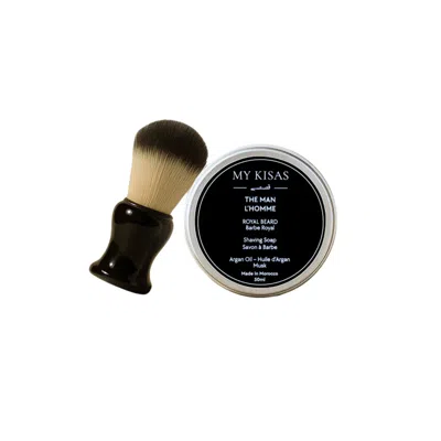 My Kisas Brown Royal Beard - Shaving Soap With Argan Oil Scented With Musk In Brown