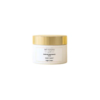 My Kisas White Sweet Night - Night Cream With Argan Oil, Prickly Pear Seed Oil, Beeswax, Shea Butter. In White