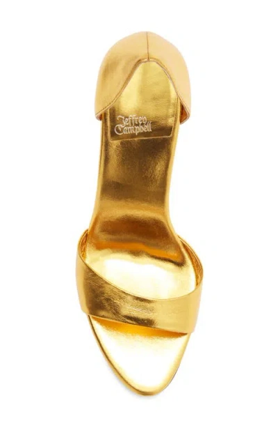 Jeffrey Campbell Cheat Code Stiletto Sandal In Gold