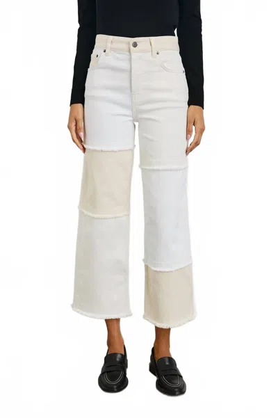 Rails The Getty High Rise Crop Jeans In Ecru Patch In Neutral
