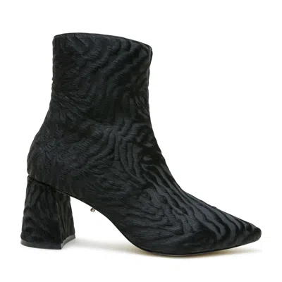 Alterre Women's Black Hairy Zebra Boot In Black