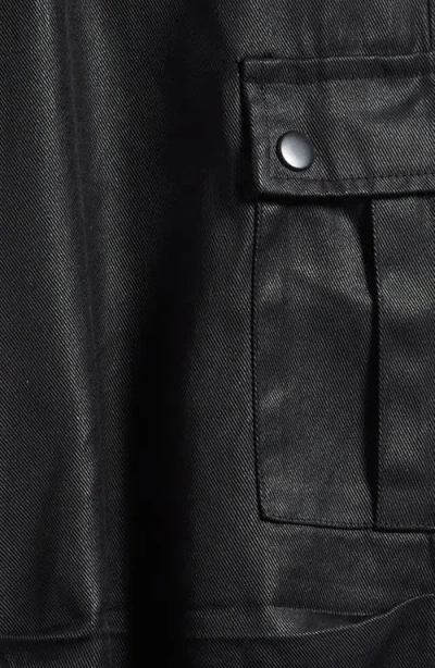 Tractr Kids' Coated Cargo Pants In Black