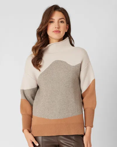 Adrienne Landau Funnel Neck Sweater In Multi